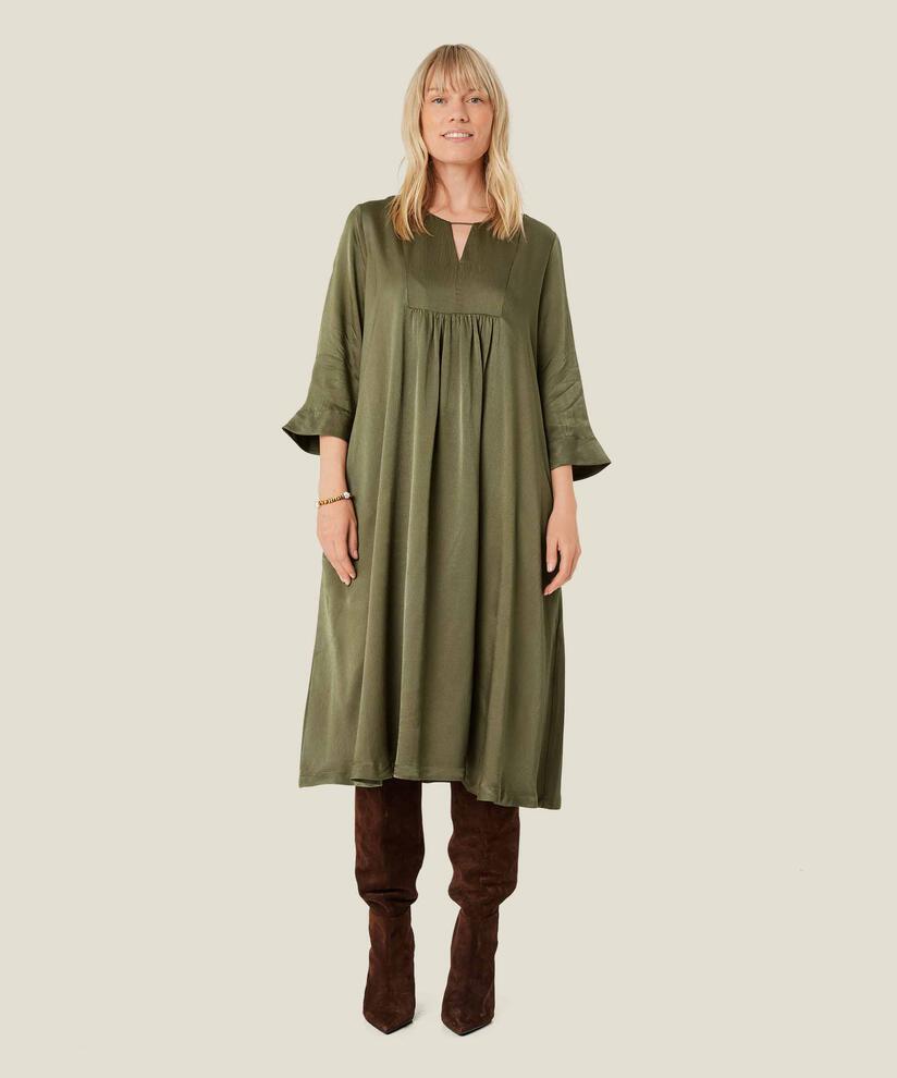 Robe En Viscose Manches Trois-quarts, Sea Turtle