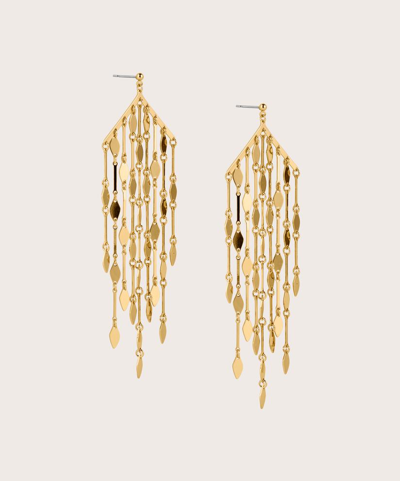 boucles d'oreilles sculpturales plaquées or, Gold