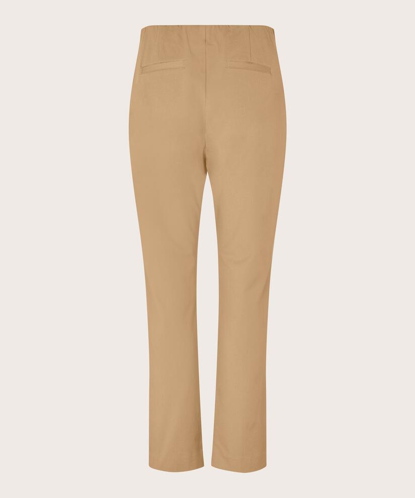 pantalon slim à fentes courtes, Travertine