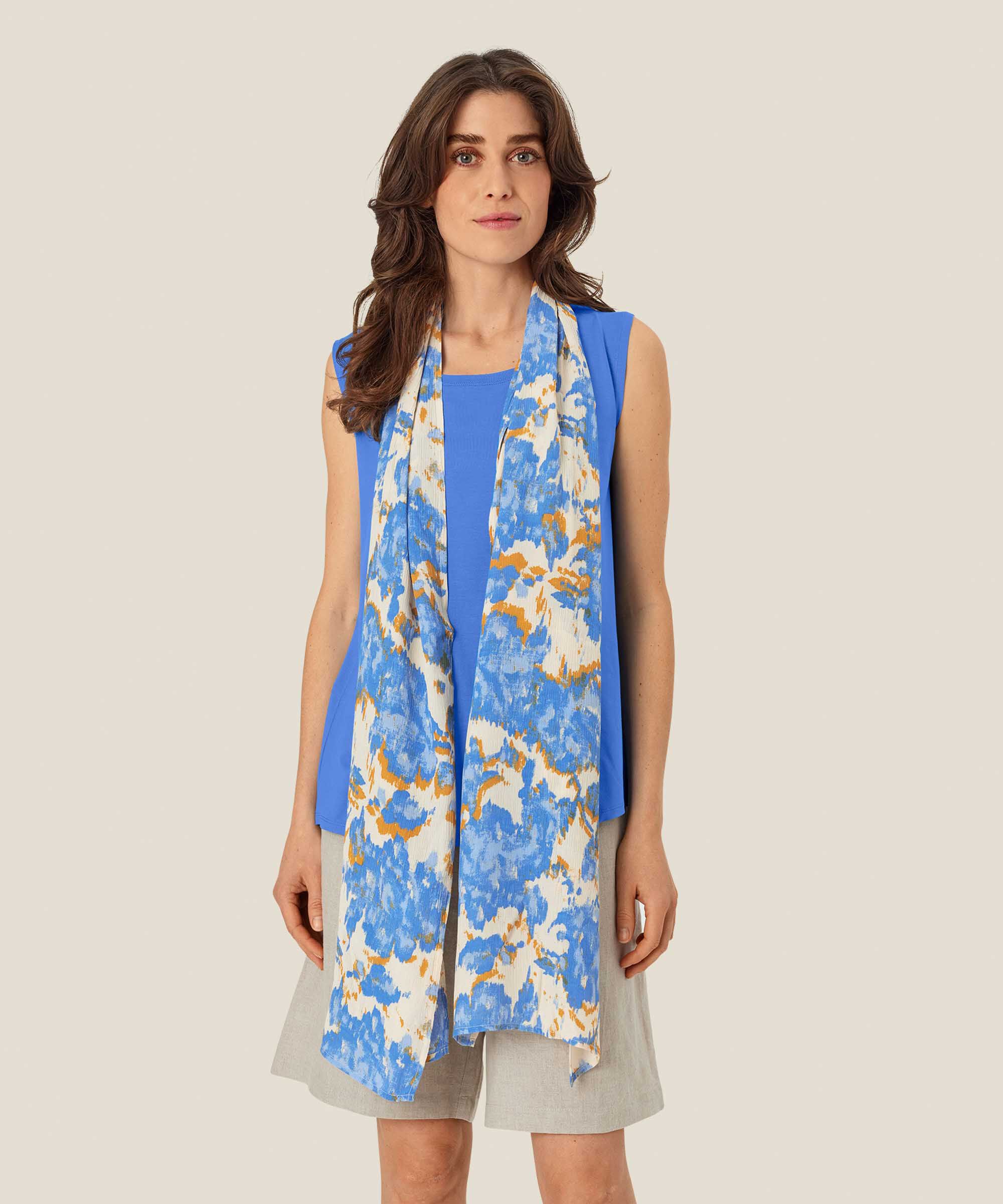 Écharpe En Viscose Imprimée, Nebulas Blue