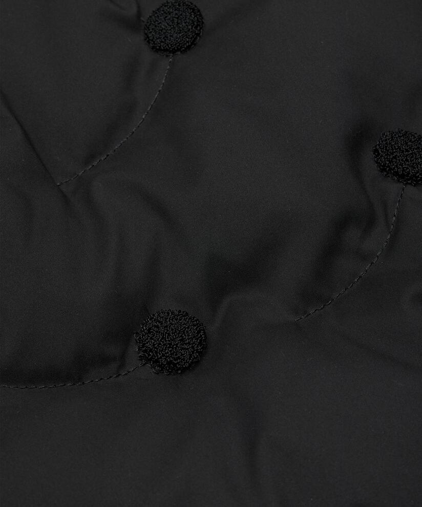 manteau en duvet avec détails côtelés, Black