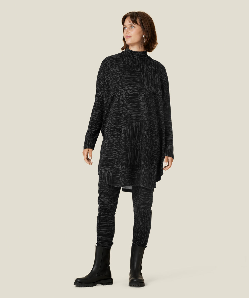 GILMA JERSEY TUNIC, Black