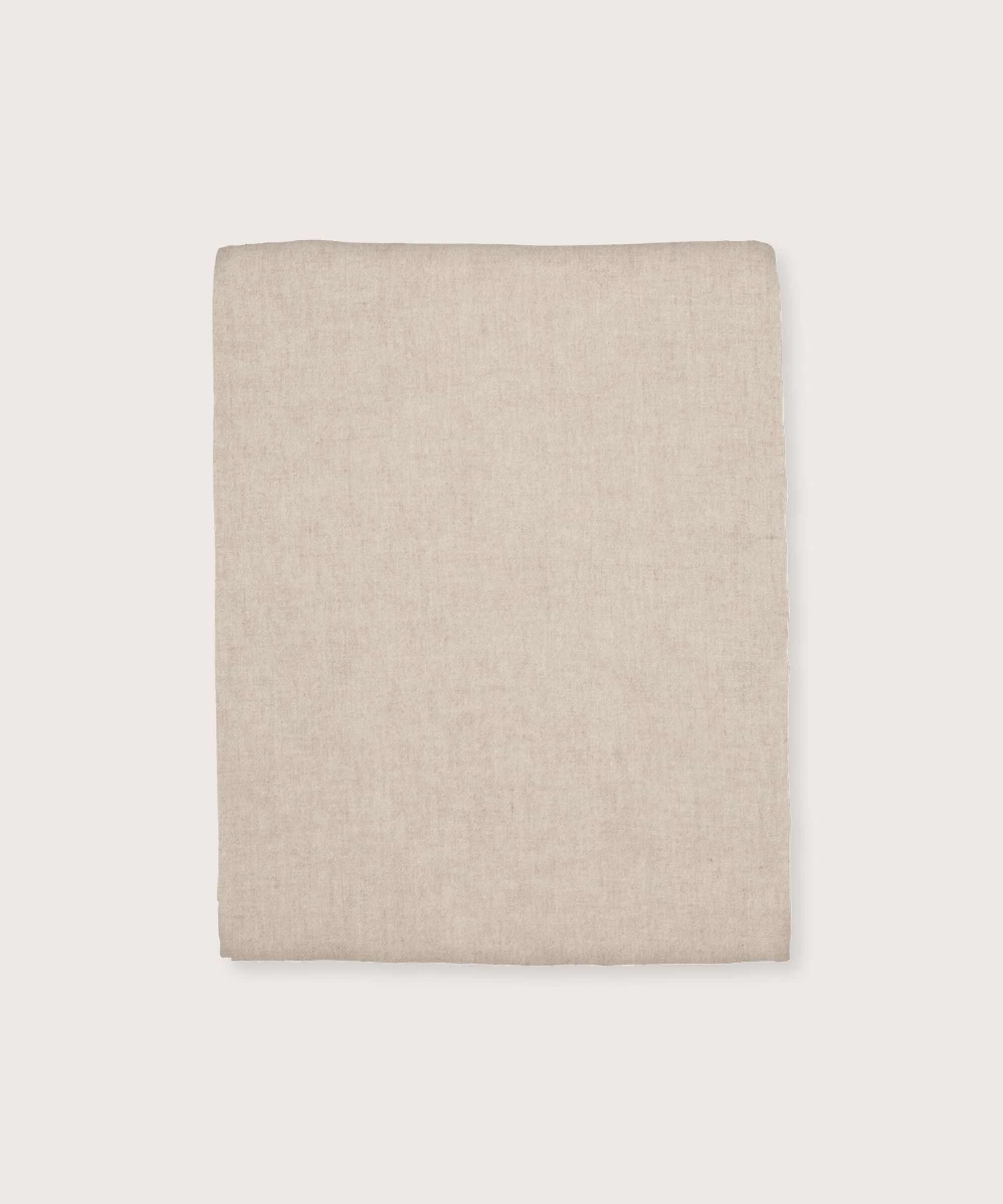 grande écharpe en laine à franges, L beige mel