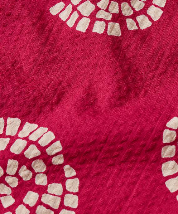 short en coton imprimé avec taille élastique, Persian Red