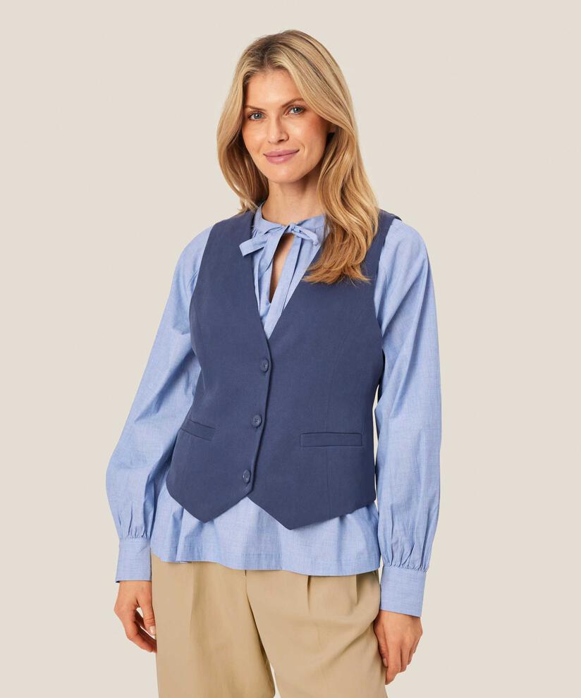 gilet féminin en mélange de coton, Sargasso Sea