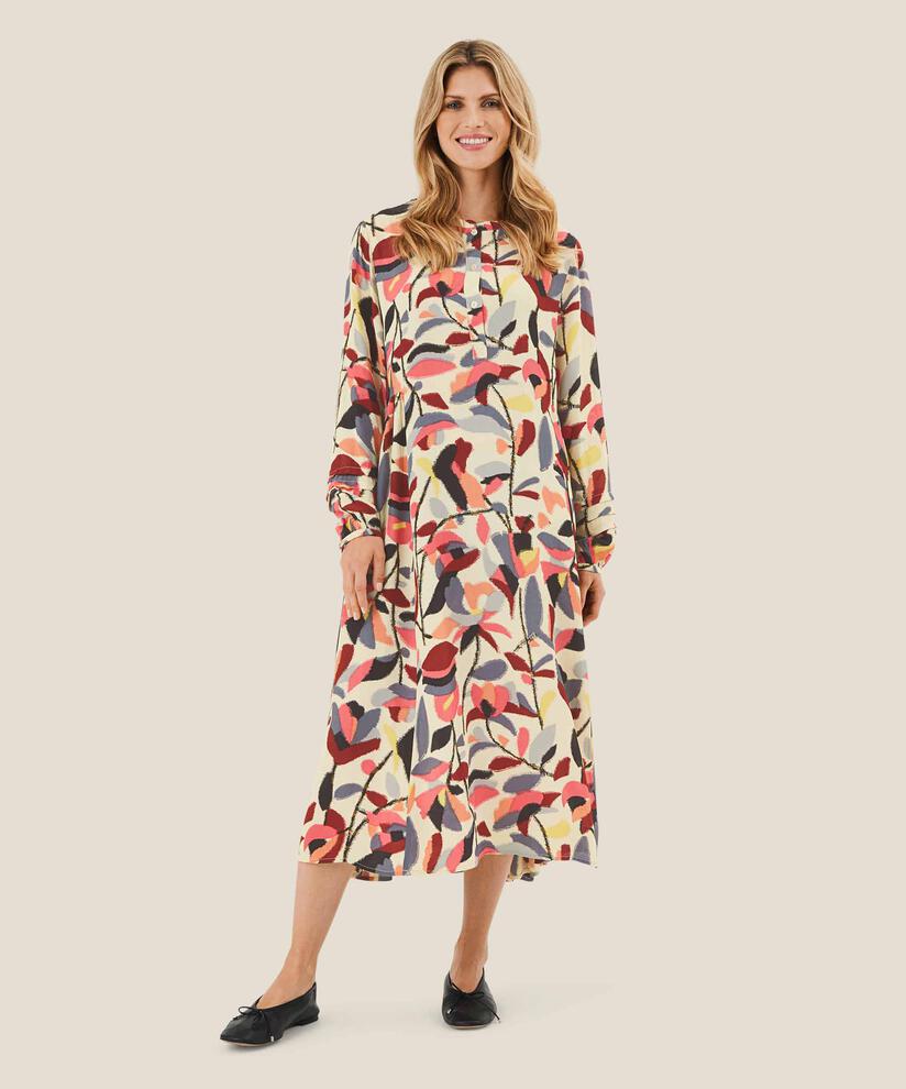 robe avec plis latéraux, Calypso Coral