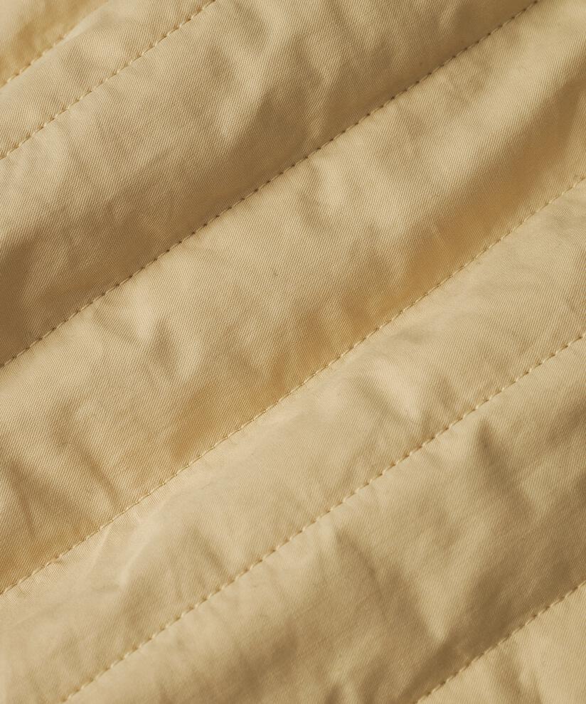 gilet matelassé à col rond, Pale Khaki
