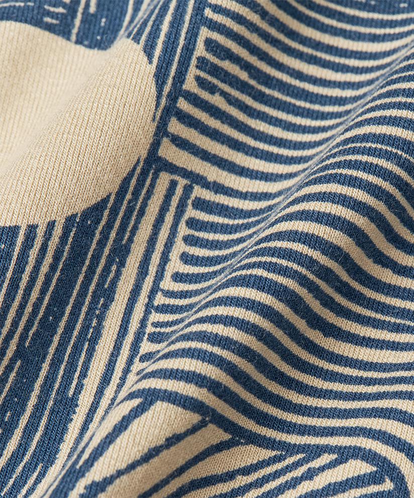 Tunique En Jersey Imprimé Avec Poches Fendues, Sargasso Sea