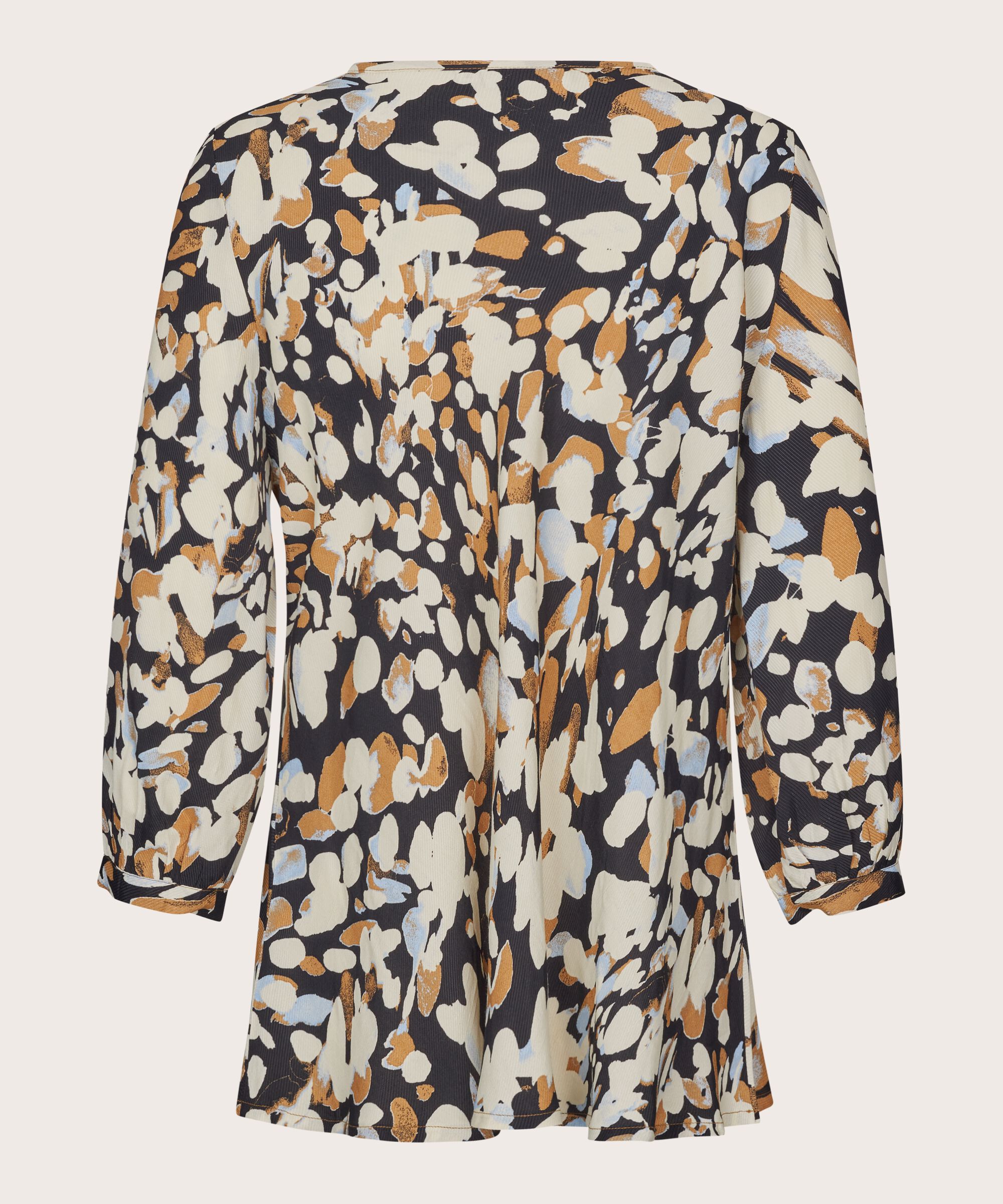 blouse en viscose imprimée à col v, Chipmunk