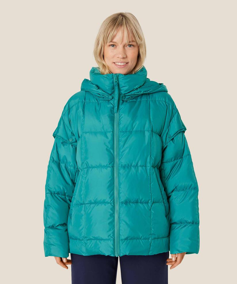 doudoune avec capuche et manches amovibles, Teal
