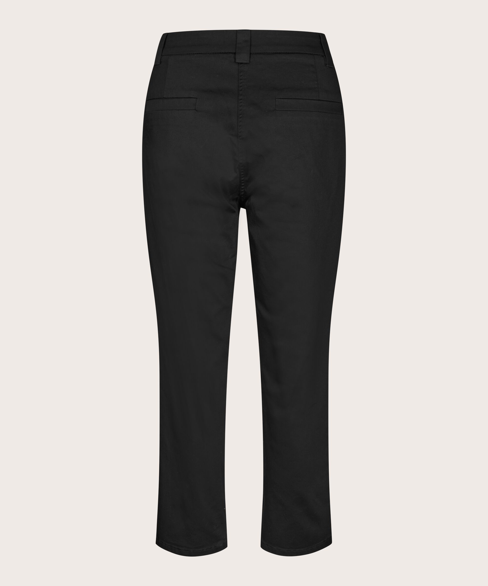 chino crop en coton avec poches latérales, Black
