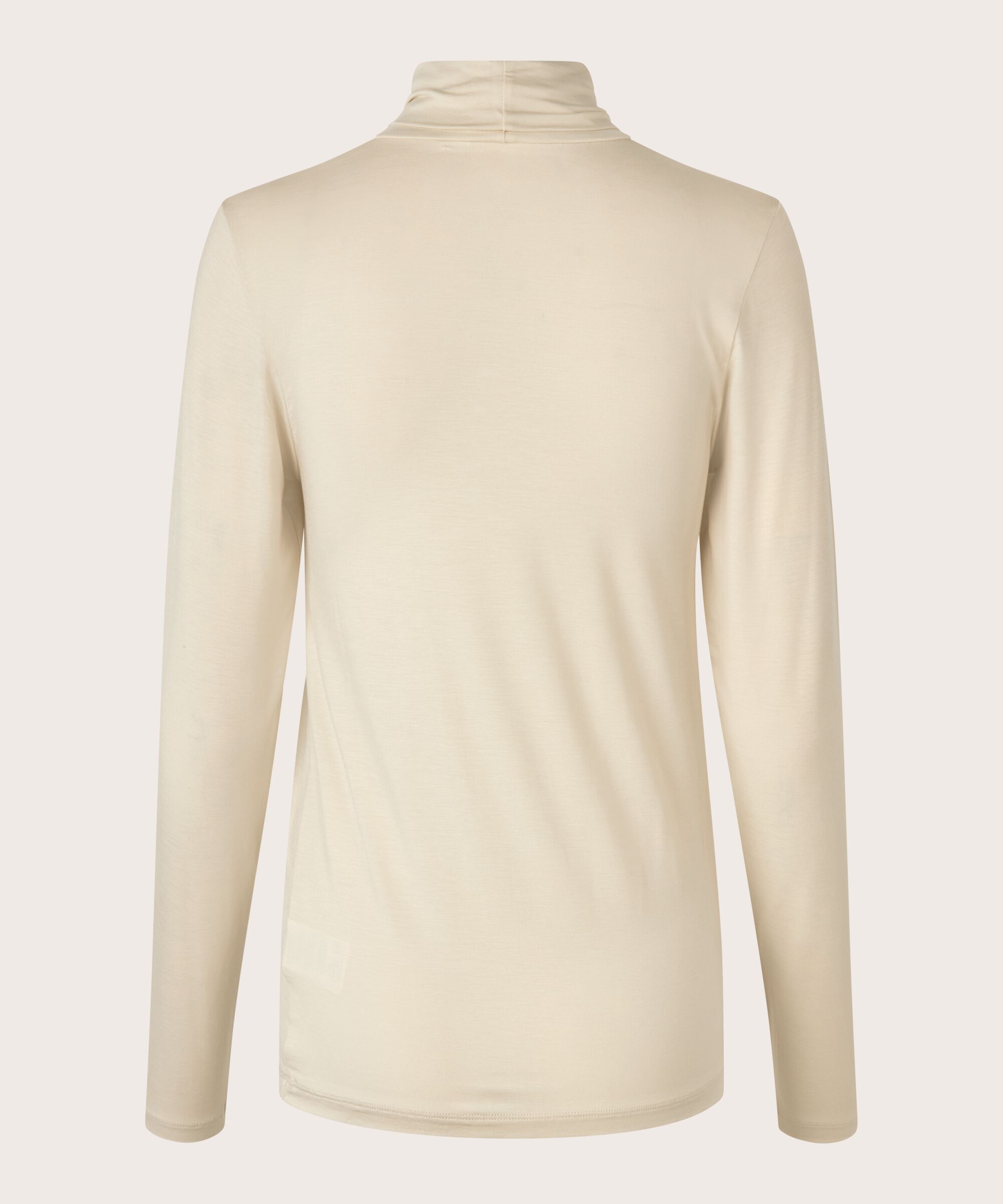 Blouse À Col Roulé En Jersey Doux, Fog