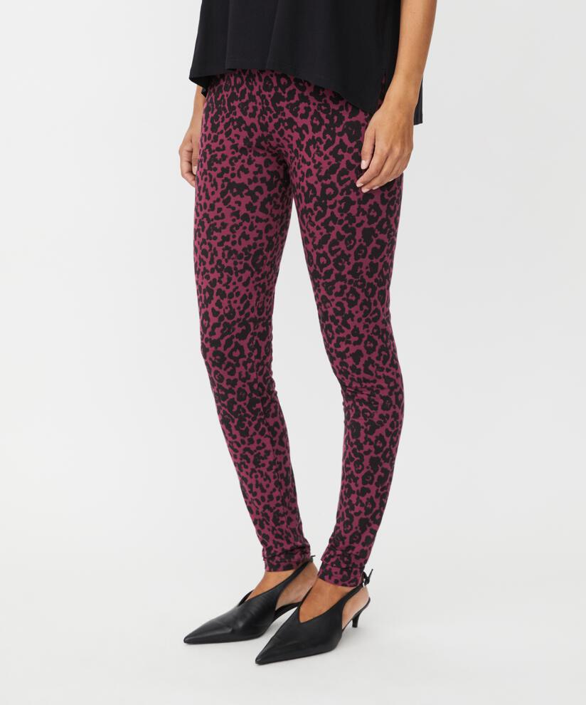 leggings en jersey à imprimé léopard, Tawny Port