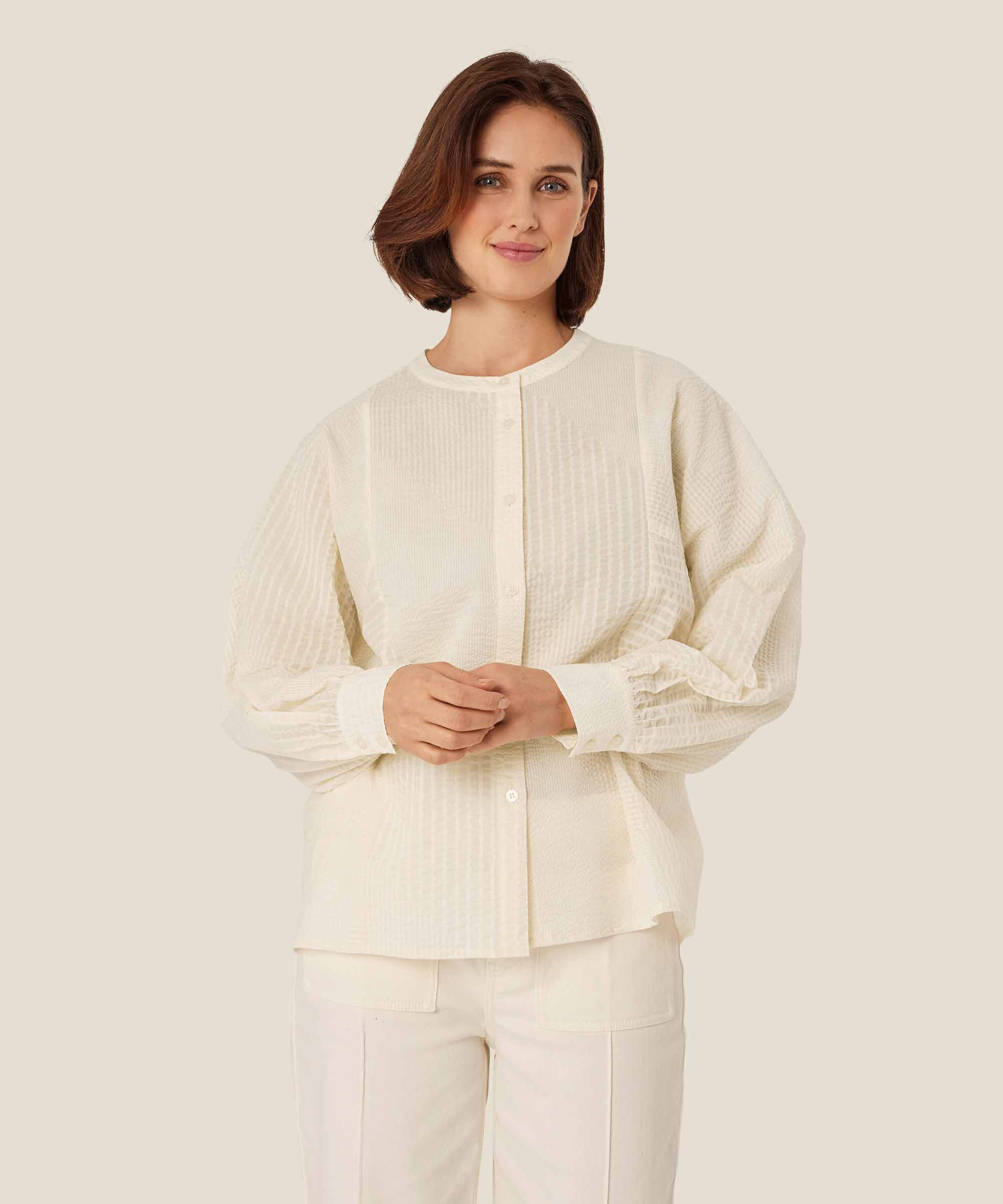 chemise en coton à col rond et machettes, Jet Stream