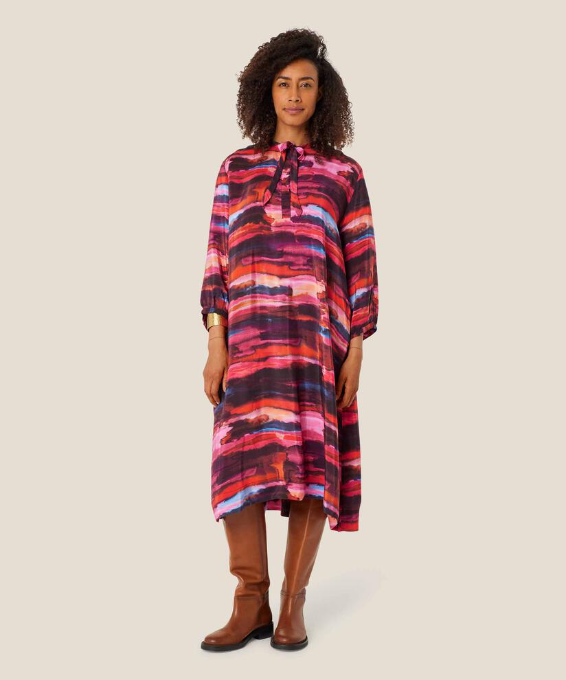 robe en viscose avec liens au cou, Sun Tomato