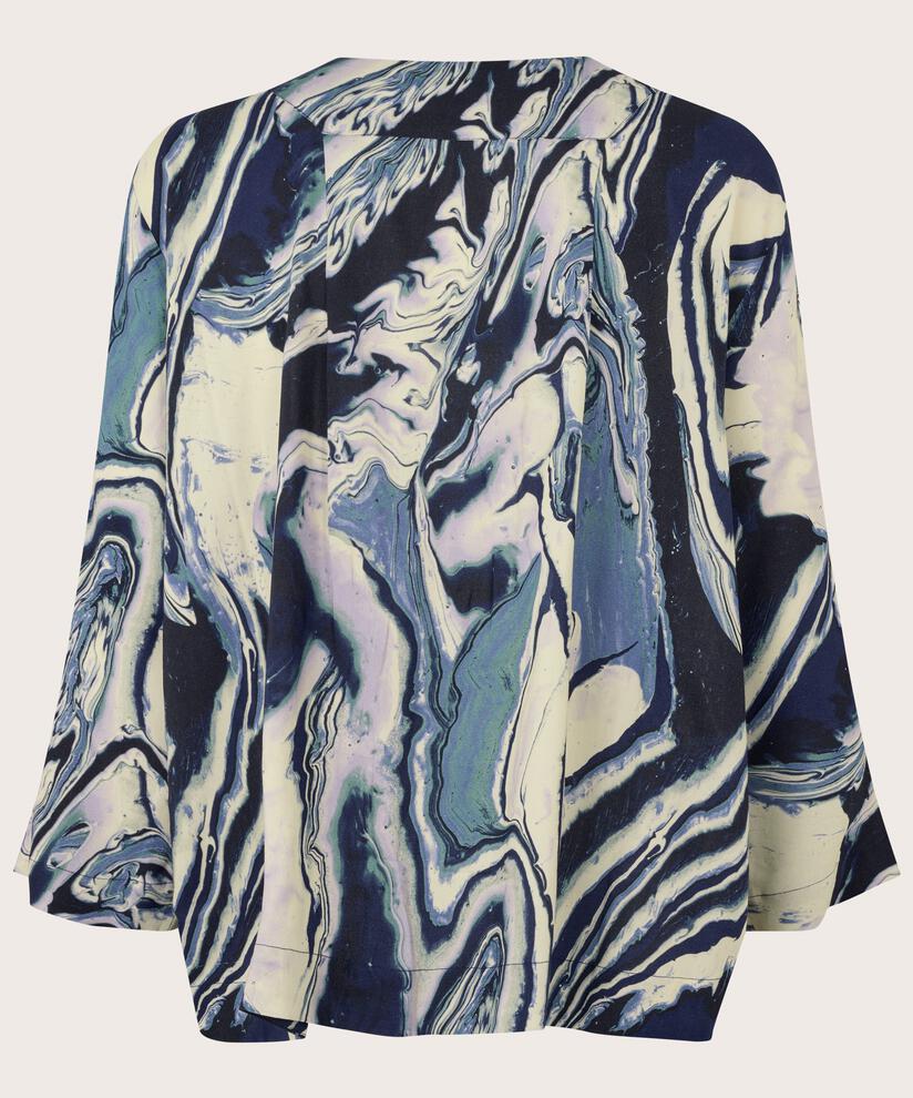 Blouse En Viscose À Col V, Wisteria