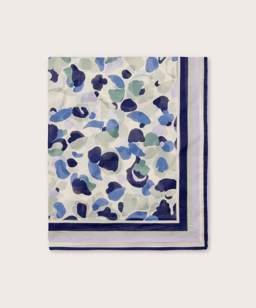 écharpe en coton imprimée, Seagrass