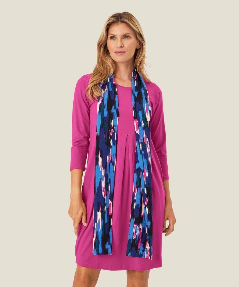 Écharpe En Viscose Imprimée, Federal Blue