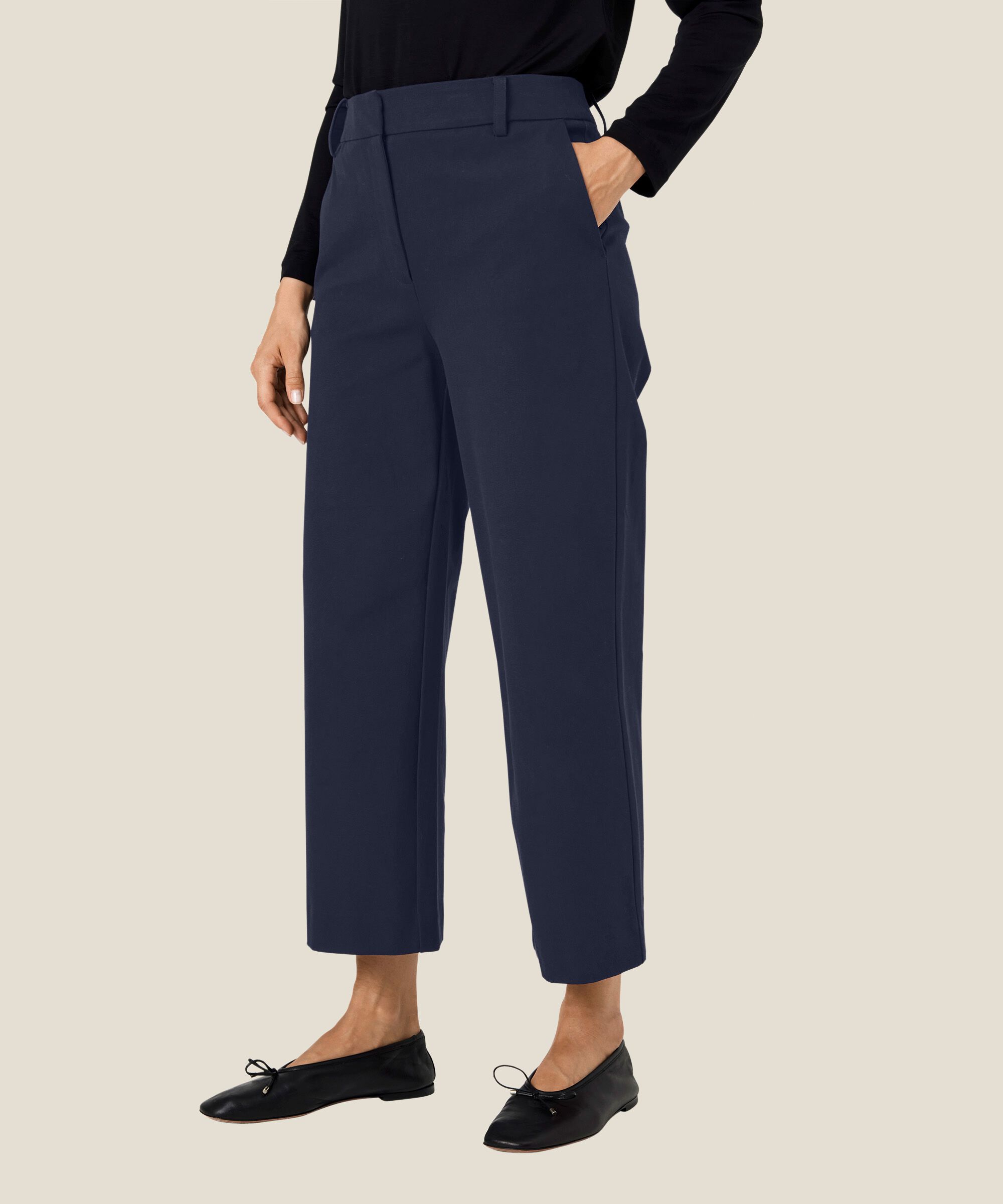 pantalon en coton épais avec poches fendues, Navy