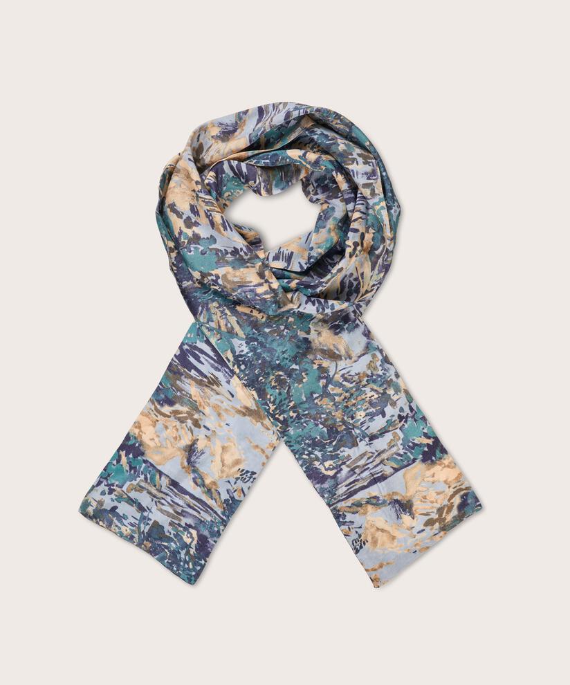 Écharpe en viscose imprimée, Teal