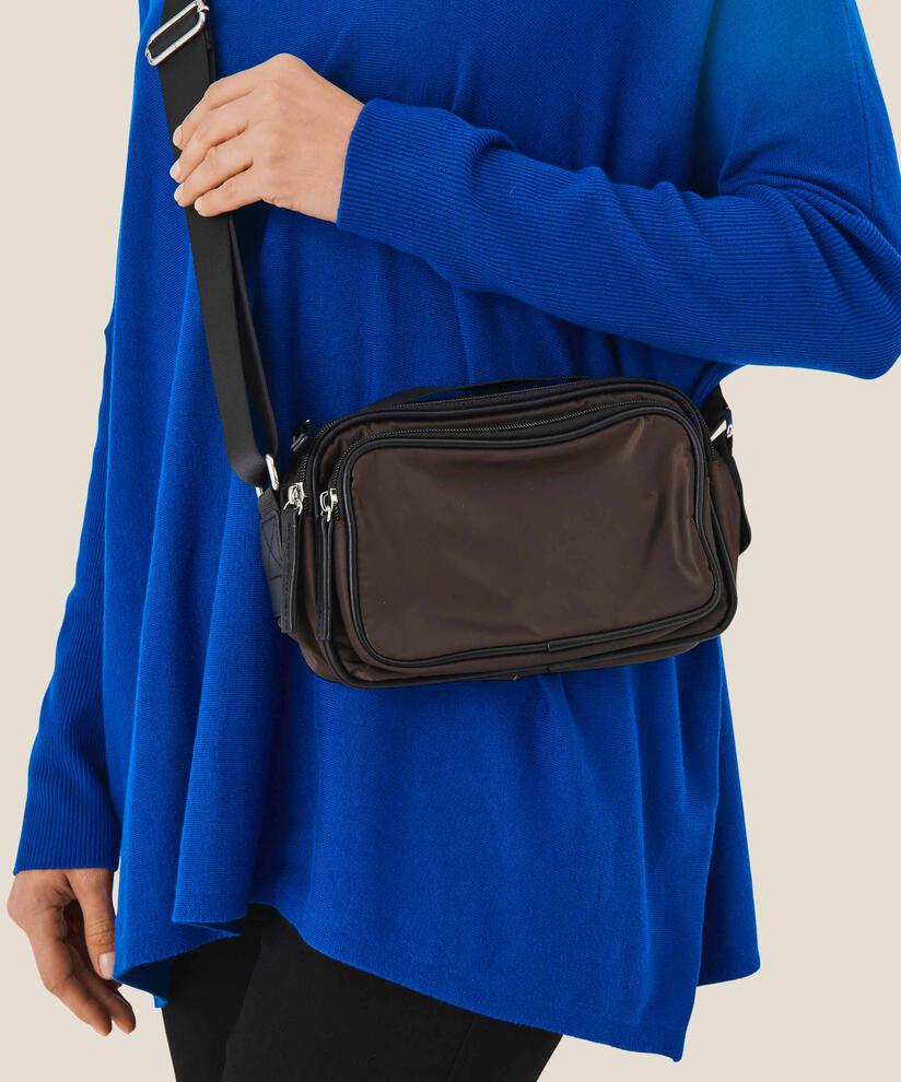 sac en nylon avec fermeture éclair, Coffee Bean