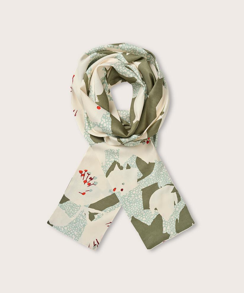écharpe en viscose imprimée, Frosty Green