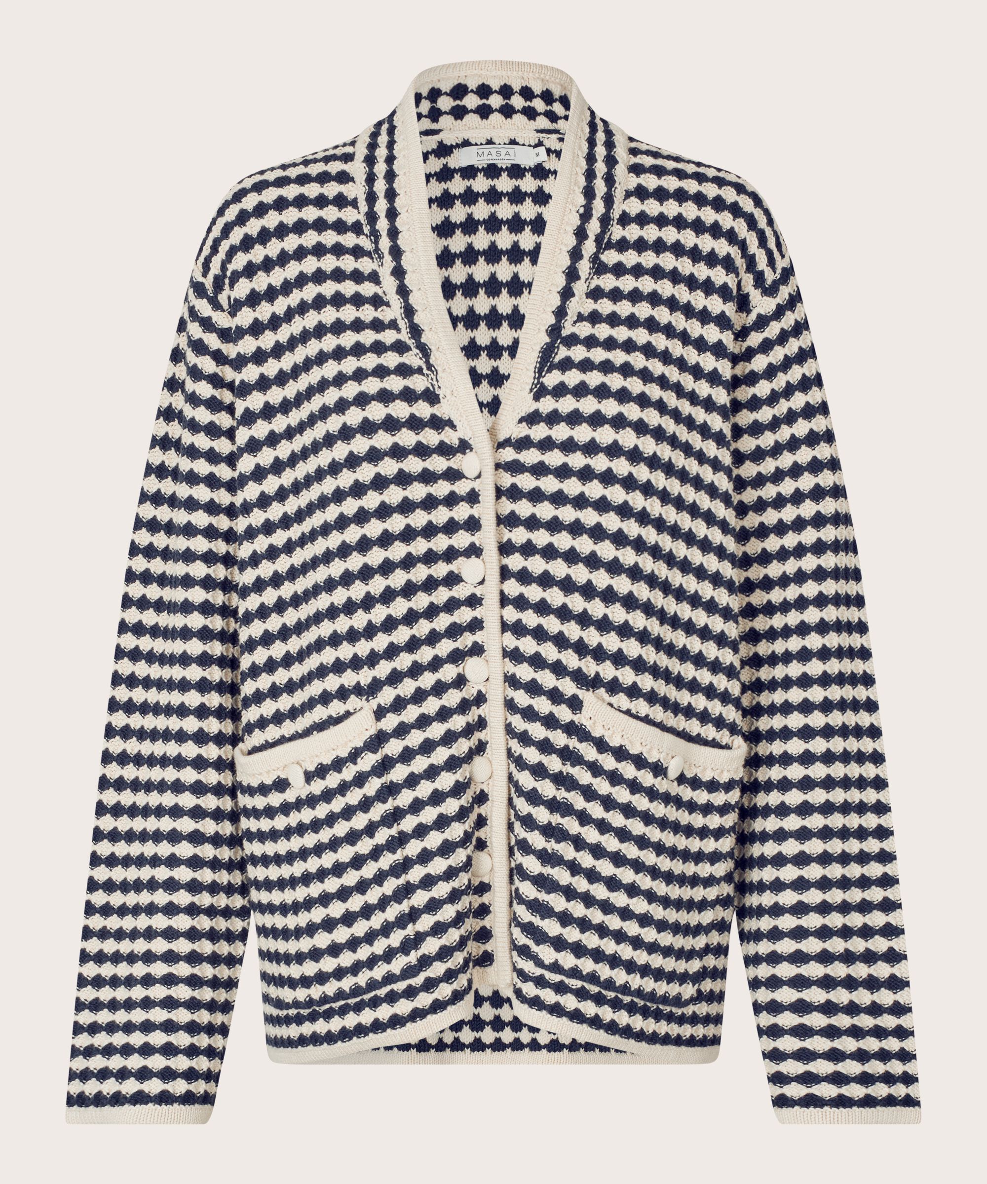 cardigan en coton mélangé avec poches avant, Mood Indigo