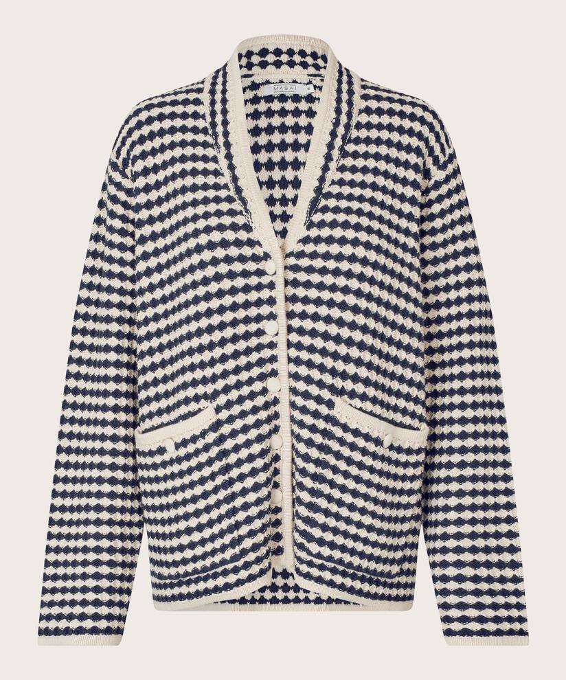 cardigan en coton mélangé avec poches avant, Mood Indigo