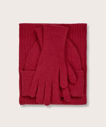 ensemble avec bonnet, gants et écharpe, Scarlet Sage