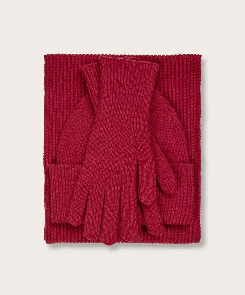 ensemble avec bonnet, gants et écharpe, Scarlet Sage