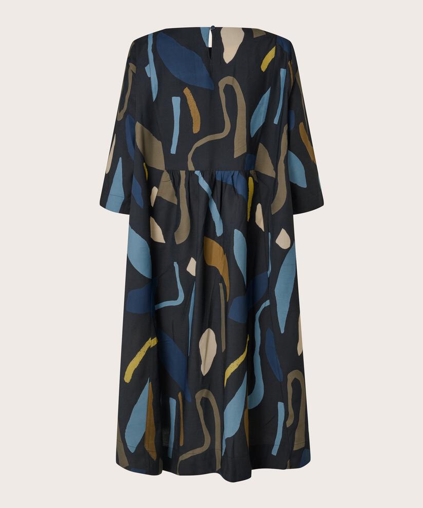 robe en viscose imprimée avec poches fendues, Proven Blue