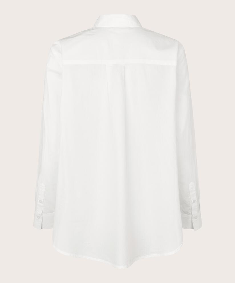 chemise classique en coton avec poignets, White
