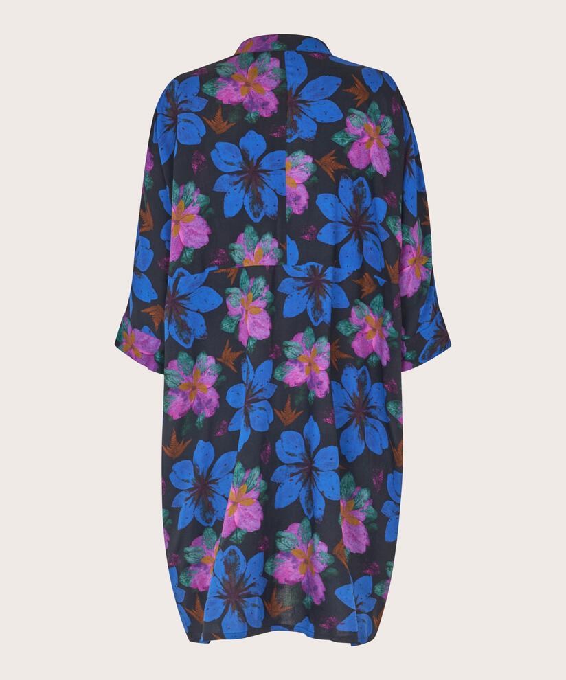 robe chemise en viscose fleurie, Wild Aster