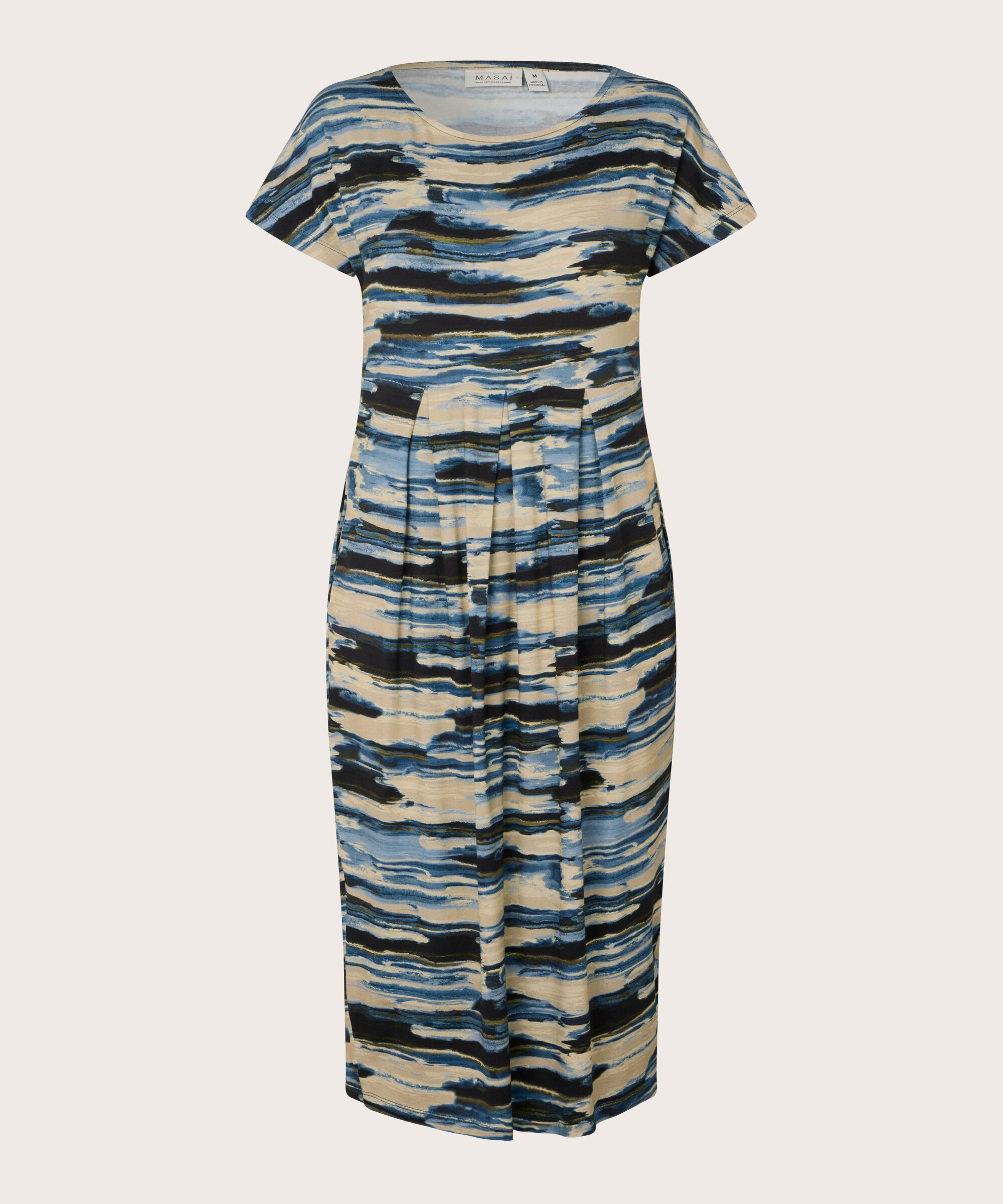 Robe Tulipe Avec Poches Fendues, Blue Fog