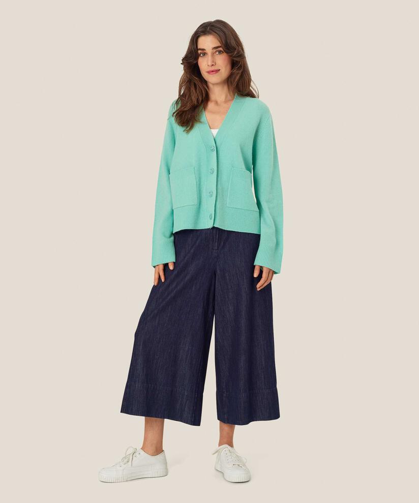 cardigan en laine douce avec poches devant, P. Turquoise