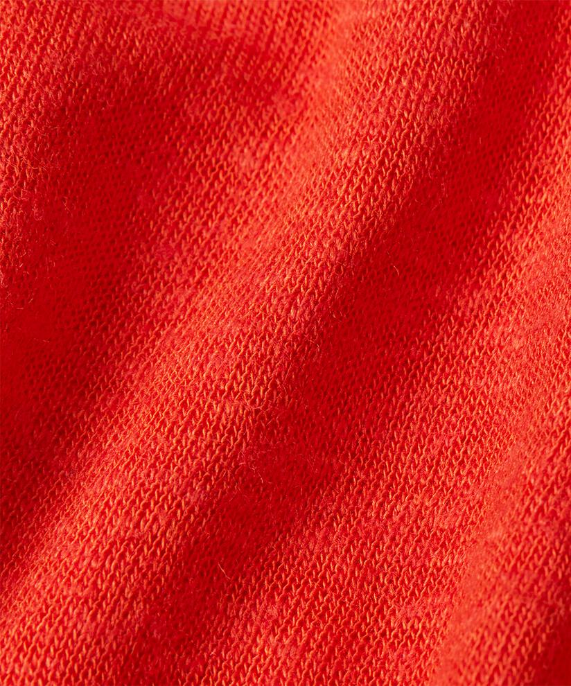 t-shirt en lin mélangé avec col en V, Poinciana