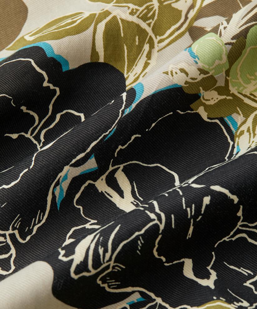 pantalon en viscose imprimé avec taille élastiquée, Loden Green