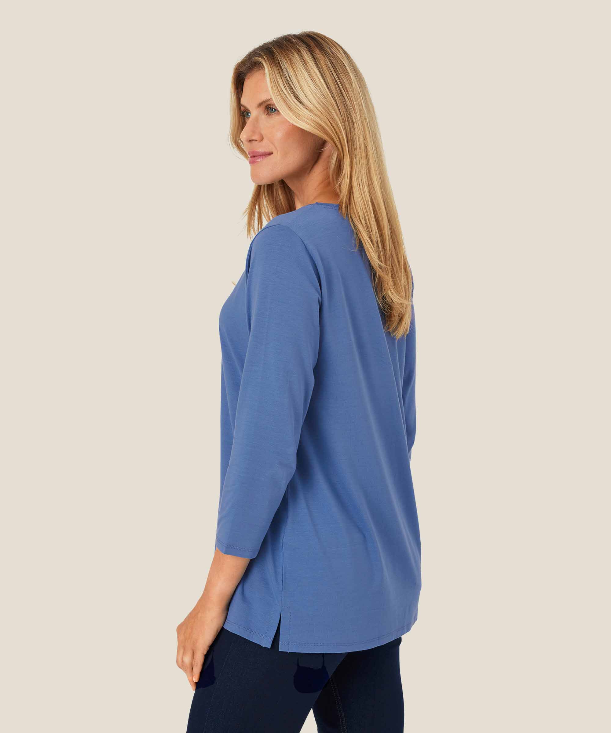 Top En Jersey Á Col Rond, Federal Blue