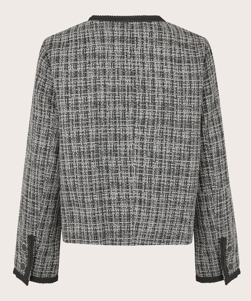 veste courte en tweed avec de beaux liserés, Black