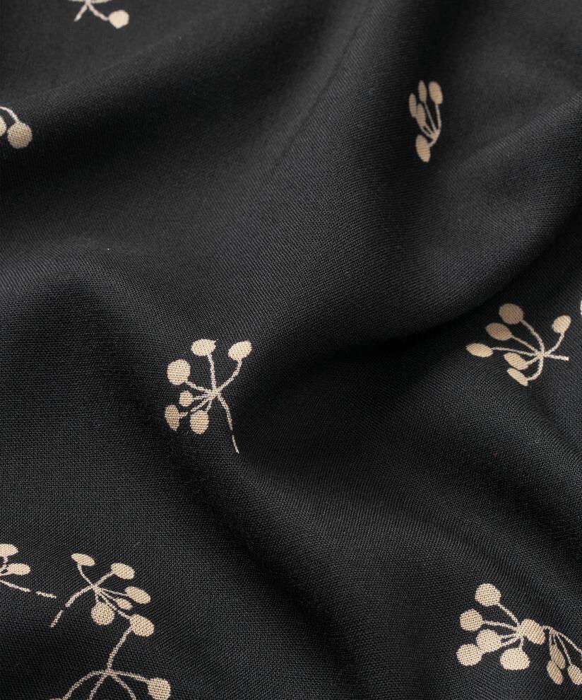 blouse en viscose imprimé à manches 3/4, Black