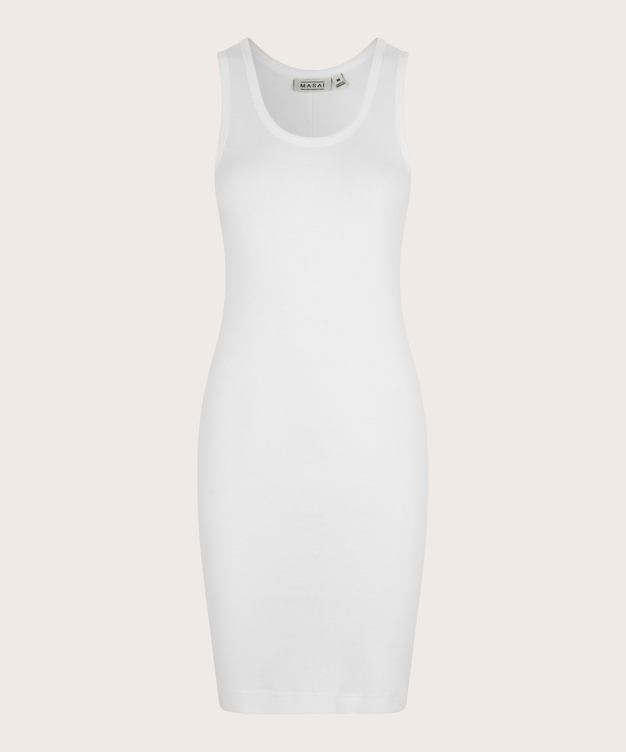 fond de robe près du corps en jersey, White