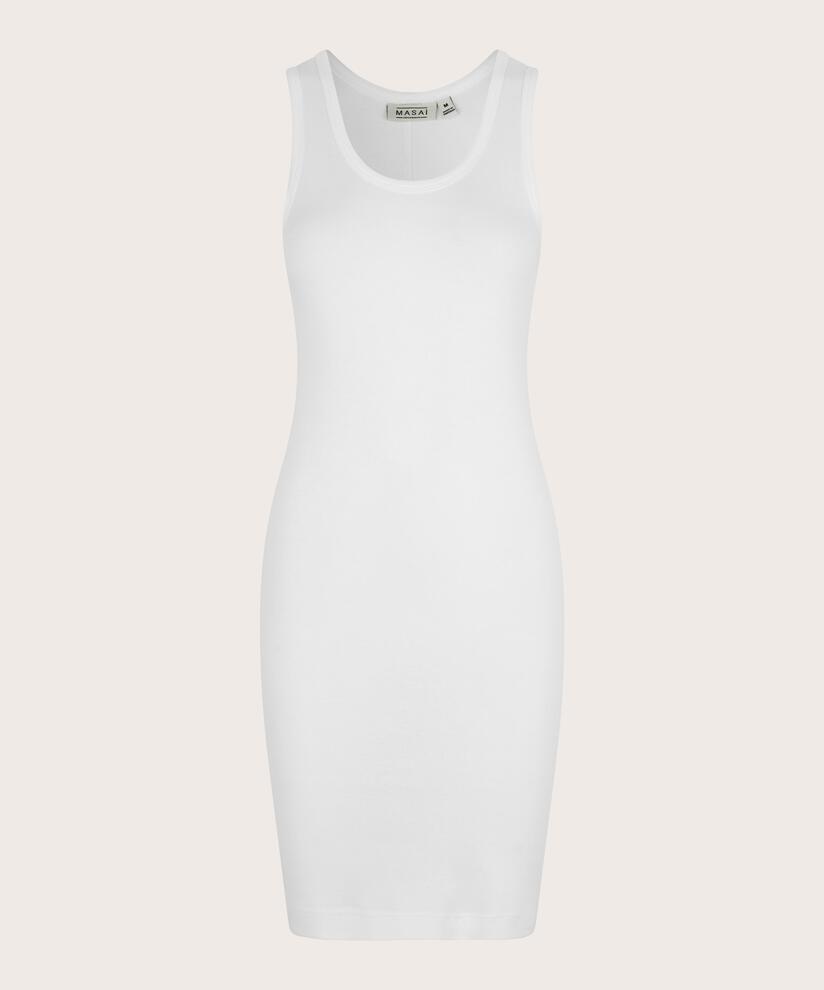 fond de robe près du corps en jersey, White