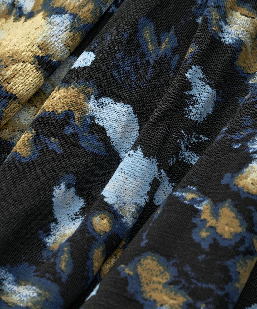 robe tulipe à motifs avec zip au cou, Dull Gold