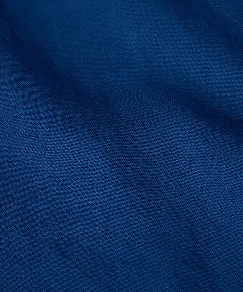 robe en lin avec col en V et volants, Navy Peony