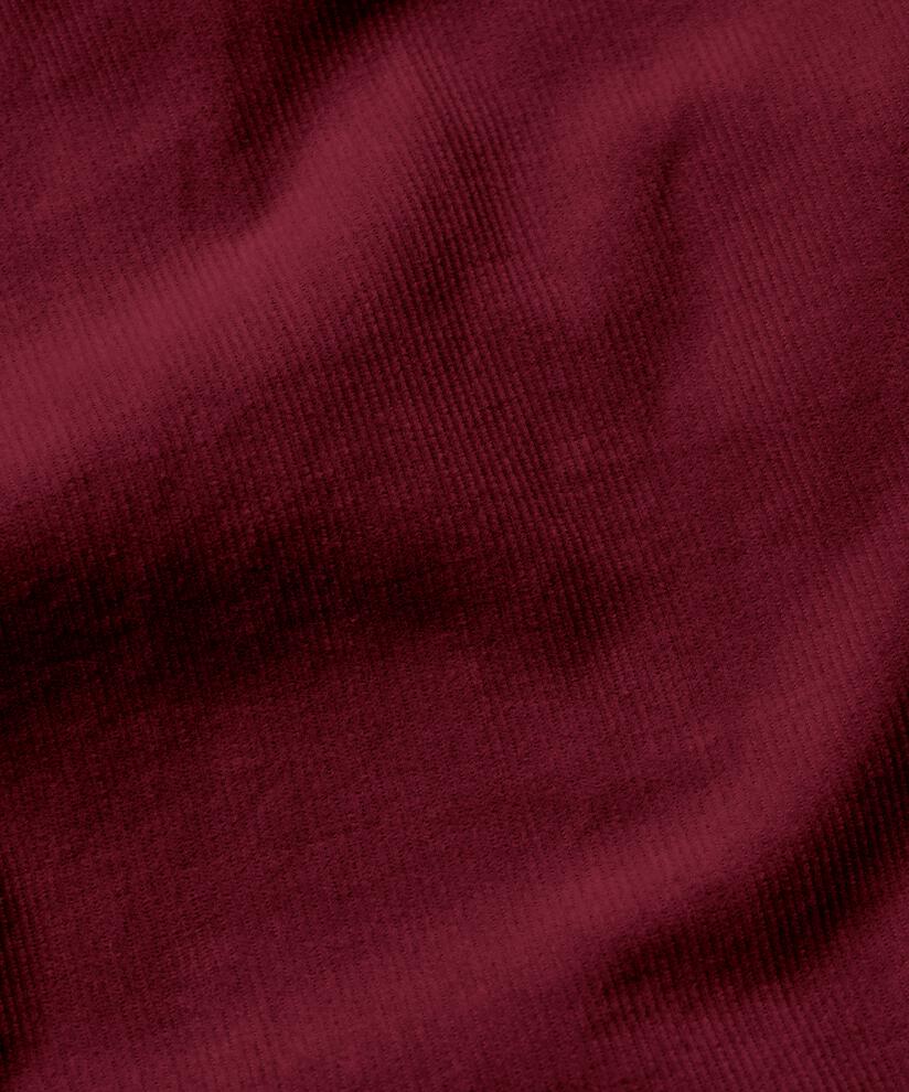 Robe Chemise En Velours À Manches 3/4, Tawny Port
