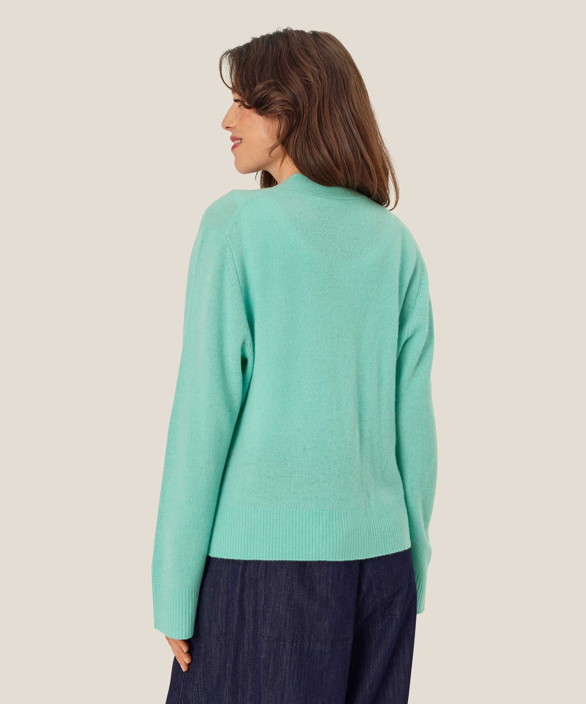 cardigan en laine douce avec poches devant, P. Turquoise