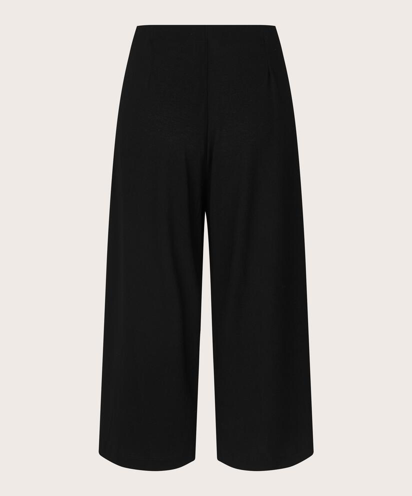 pantalon court en jersey avec taille élastique, Black