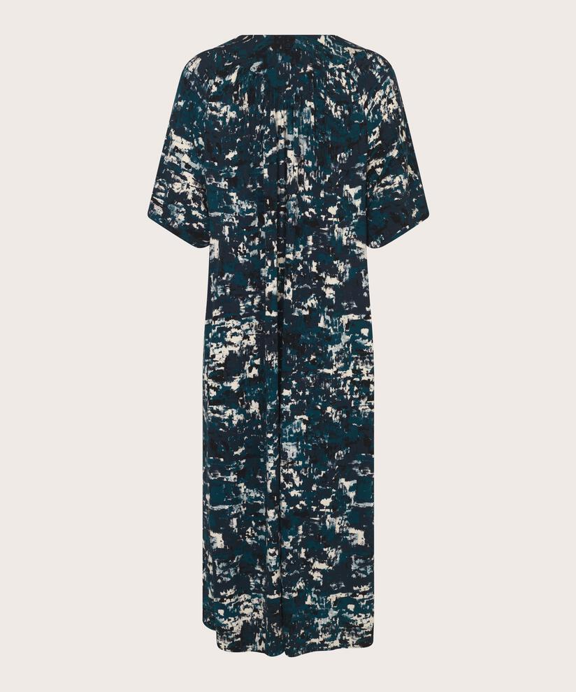 robe en jersey à motif et col en V, Reflect Pond