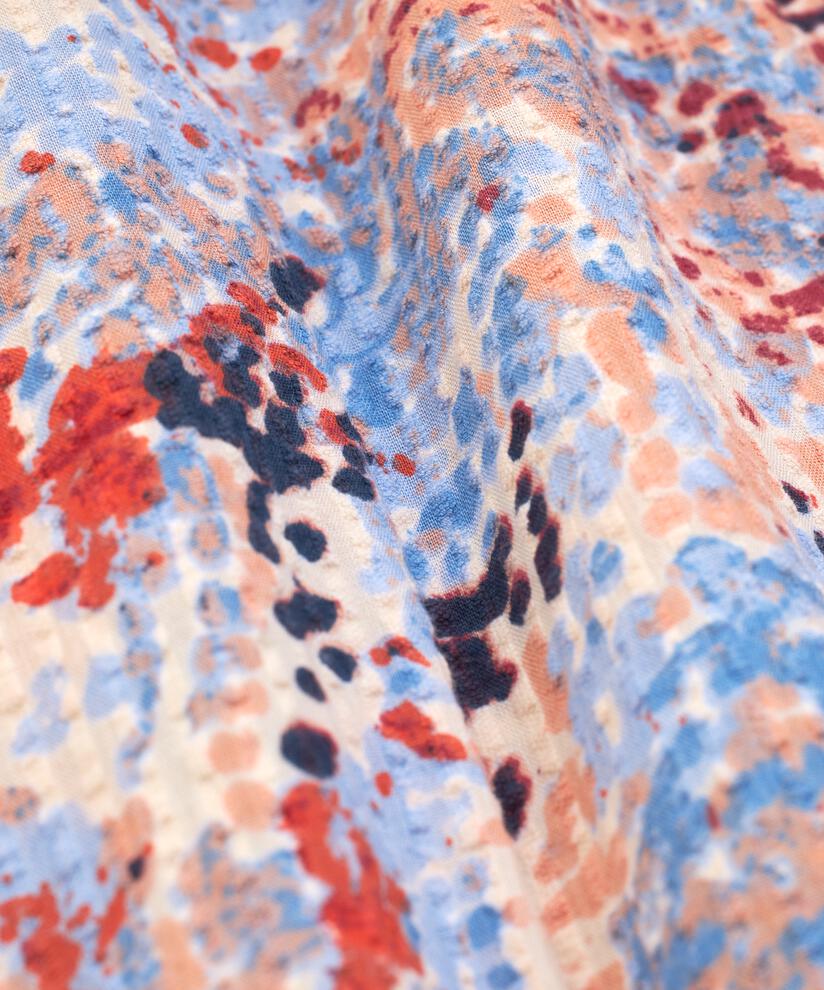 robe en coton avec liens au cou et poches fendues, Orange com