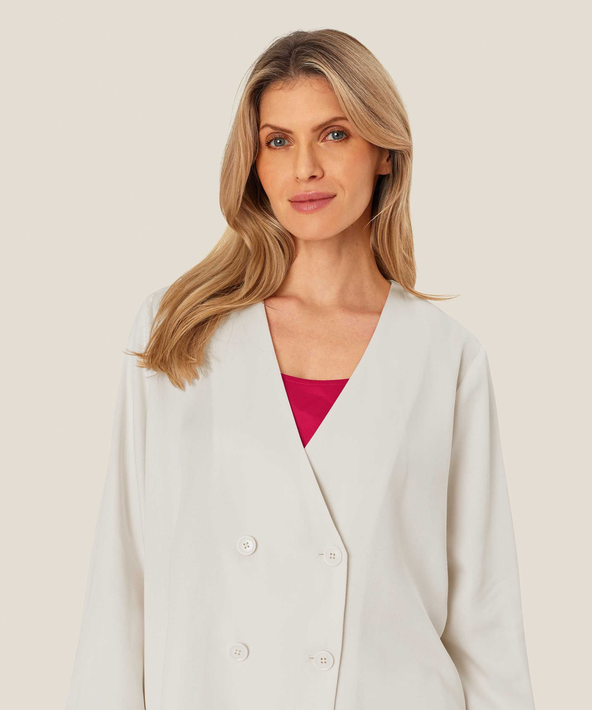 veste avec fermeture à double boutonnage et col en V, Jet Stream